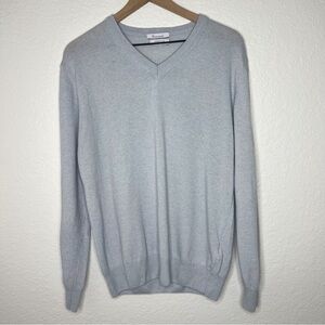 Camicissima Mens Cashmere Blend Sweater Light Blue Heather V-Neck size XL